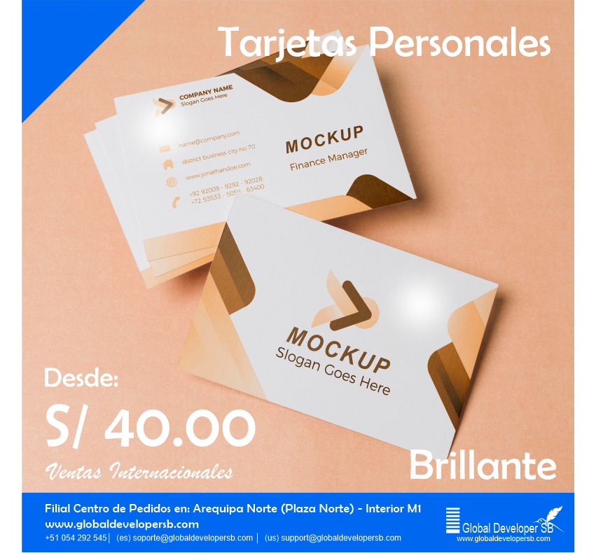 Tarjetas Personales - Brillante